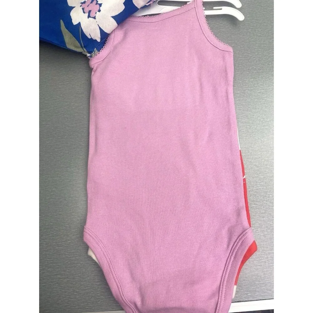 New Carter's Girls 5 Pack Floral Bodysuits 100% Cotton Size 9 Months